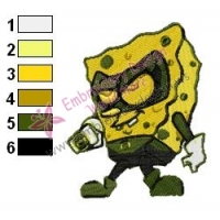Sponge as Green Lantern Embroidery Design